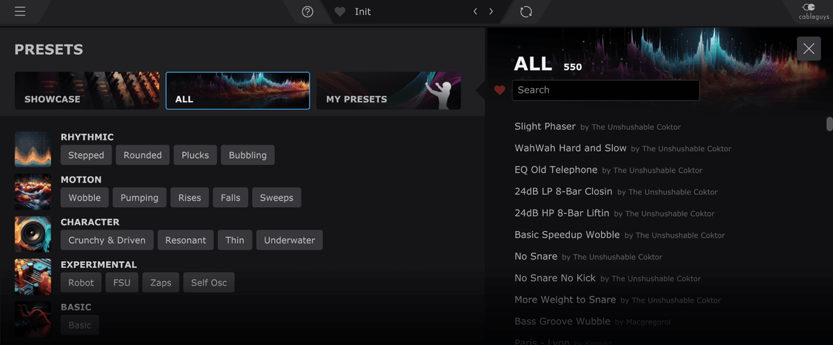 Tons of presets