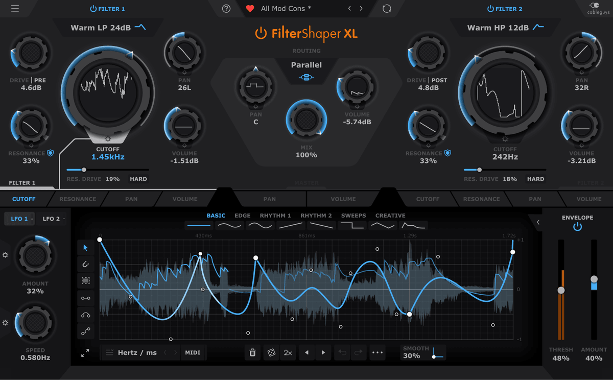 FilterShaper XL Screenshot